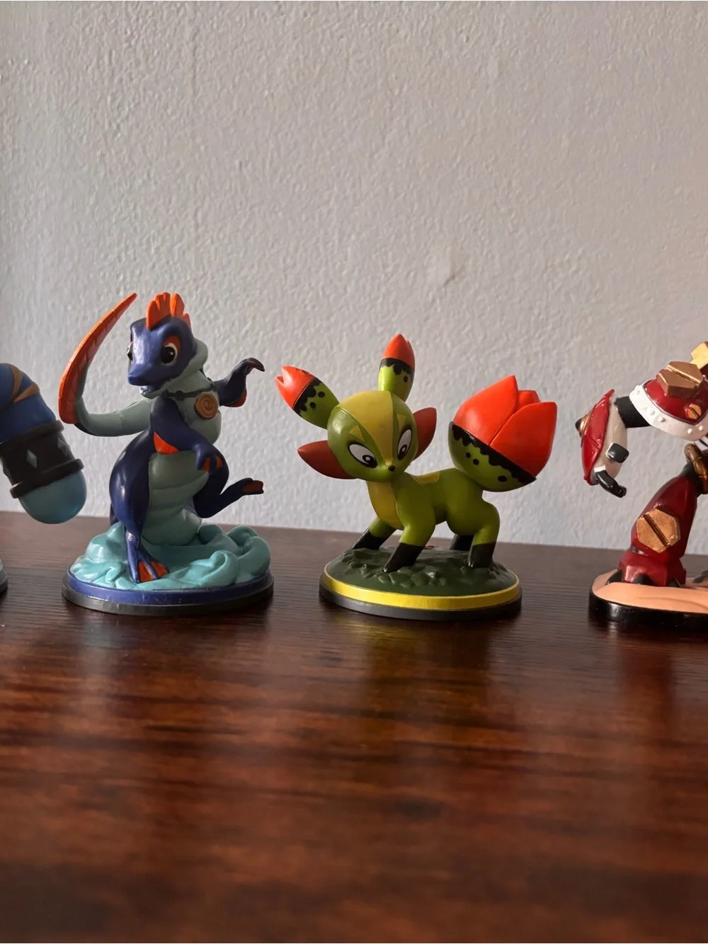 Green & Orange Fox Figurine Kids Toy - Collectible Play Figure- PRODIGY SET OF 4